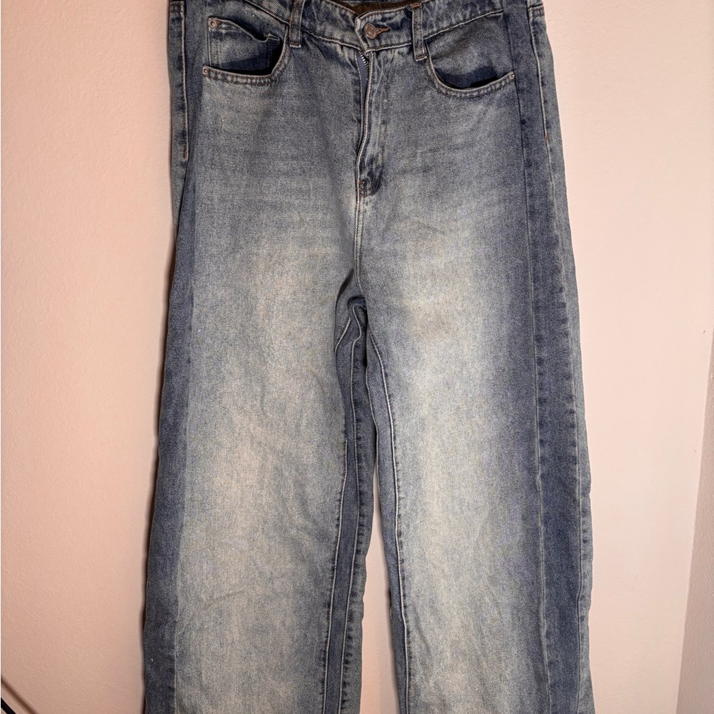 Forever 21 Blue Wide Leg Jeans